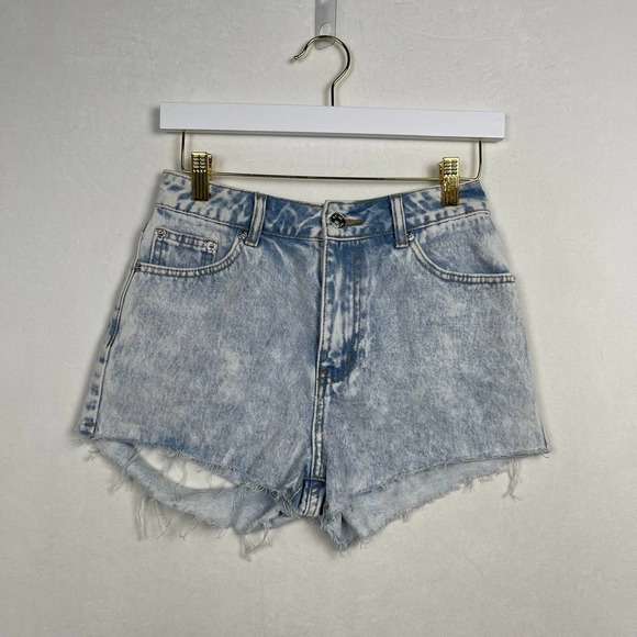 NWT‎ Adika stone washed denim high waisted distressed Jean cutoff shorts Size Sm - Picture 1 of 8